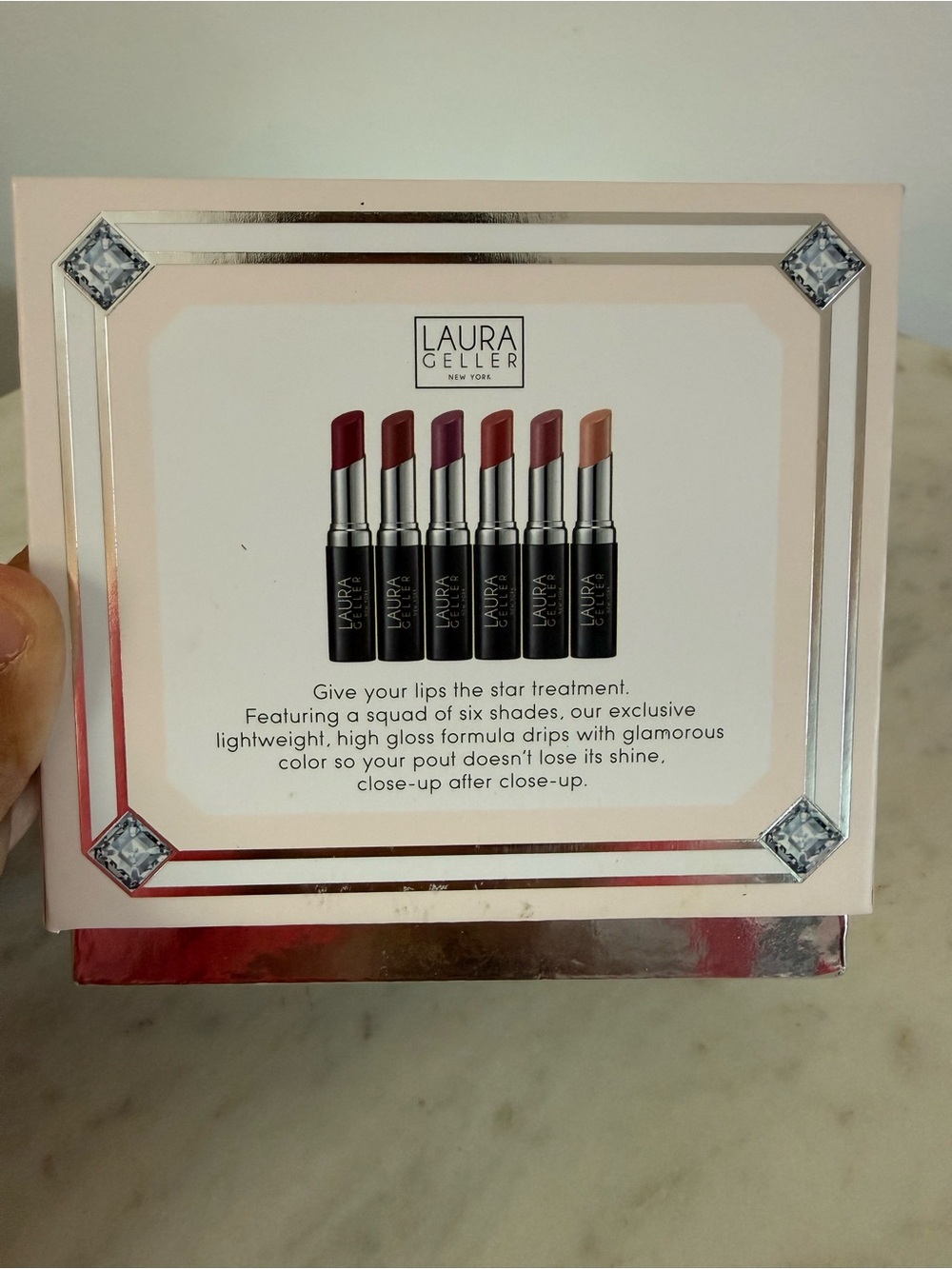 Laura Geller The Silver Screen Pucker Up Lipstick 6 Piece Set Complete NEW NIB